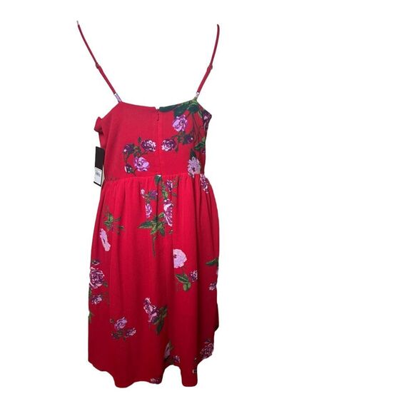 Free Press Floral Dress‎ Medium Red - Picture 5 of 7